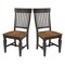 International Concepts Vista Slat Back Chair, Set of 2 Chairs, Hickory/Washed Coal C45-65P - alternate 4